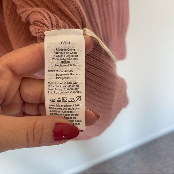 Madewell Nolan Ribbed Open Front Cardigan Mauve Pink Size S - Picture 5 of 7